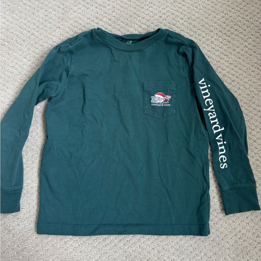 Vineyard Vines Boys Christmas Long Sleeve Tee